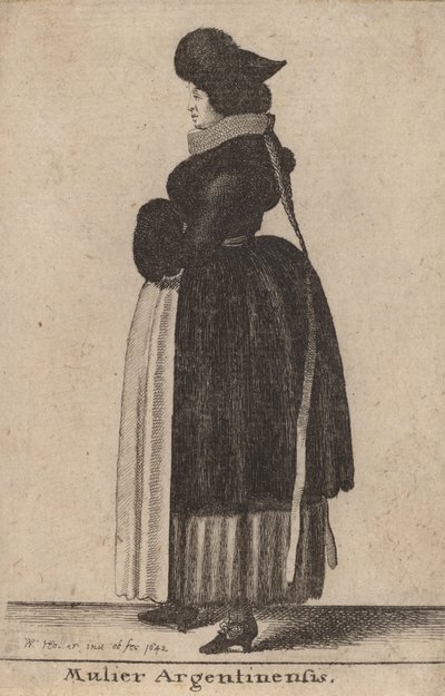 Arjantinli Kadın, 1642 by Wenceslaus Hollar