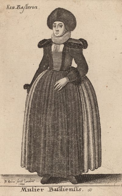 Basel'in kadını, 1644 by Wenceslaus Hollar
