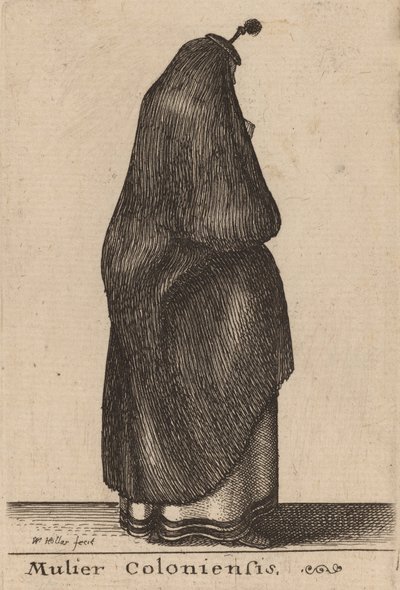 kolonya kadın. by Wenceslaus Hollar