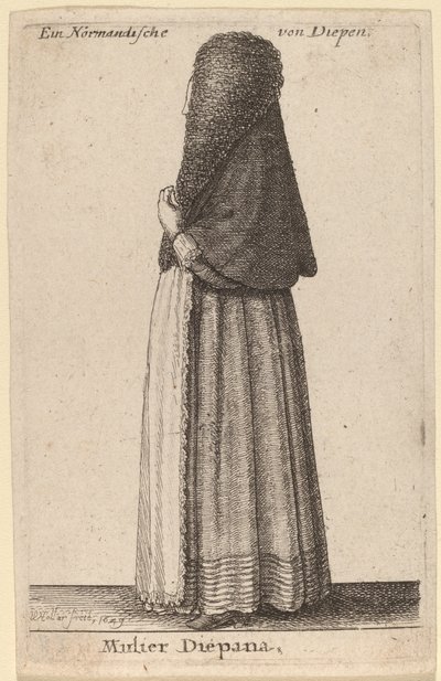 kadın Diepana by Wenceslaus Hollar