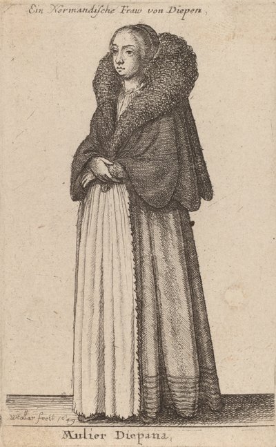 Kadın Diepana, 1649 by Wenceslaus Hollar