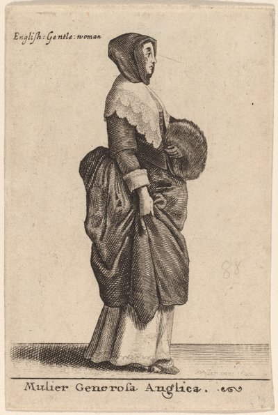asil ingiliz kadını by Wenceslaus Hollar