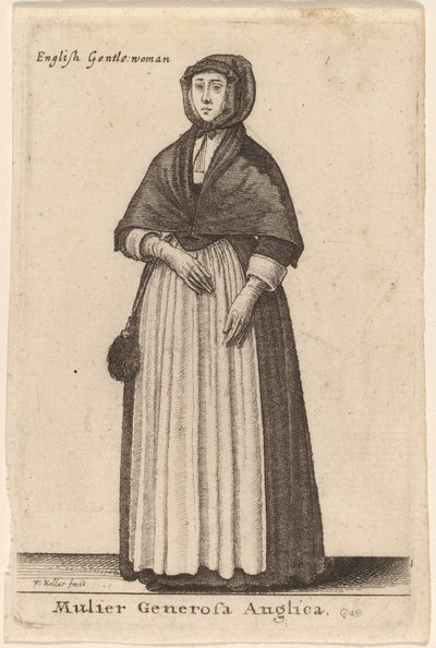 asil ingiliz kadını by Wenceslaus Hollar