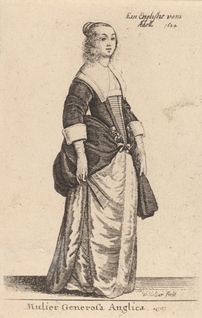 Bir İngiliz Asil Kadını, 1644 by Wenceslaus Hollar