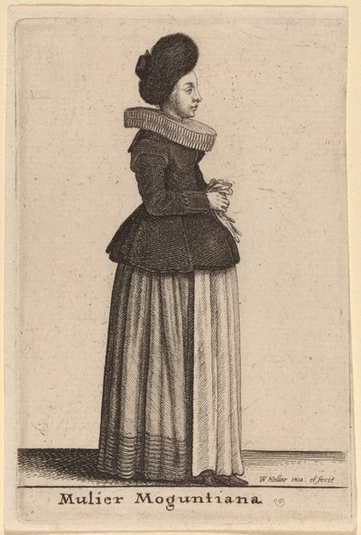 Mainz kadın by Wenceslaus Hollar