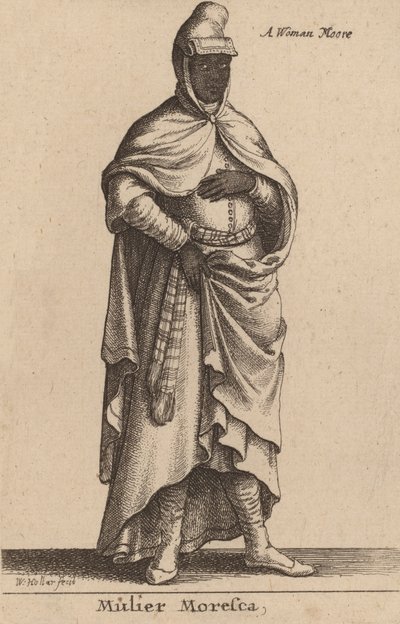 Moreska kadın. by Wenceslaus Hollar