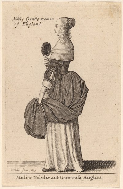 Asil veya Asil İngiliz kadını by Wenceslaus Hollar
