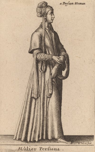 Farsça kadın. by Wenceslaus Hollar