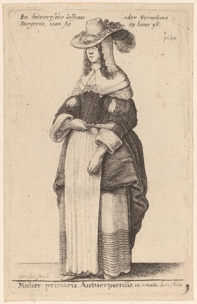 Ev Kıyafetlerinde Antwerp Astarı by Wenceslaus Hollar