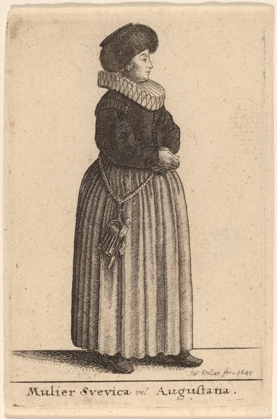 İsveçli kadın veya Augustana by Wenceslaus Hollar