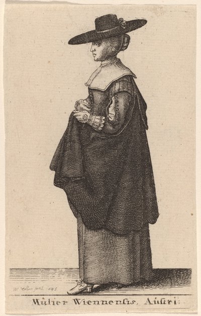 Avusturyalı kadın by Wenceslaus Hollar