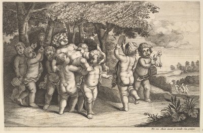 Dokuz Küçük Oğlan, 1625-77. by Wenceslaus Hollar