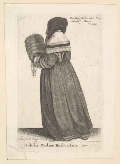 Brabantlı Soylu Kadın, Brabantlı Soylu Kadın, 1648 by Wenceslaus Hollar