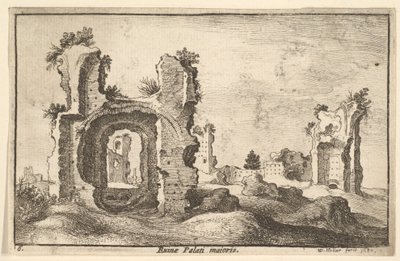 Palatine Sarayı, Roma, 1650 by Wenceslaus Hollar
