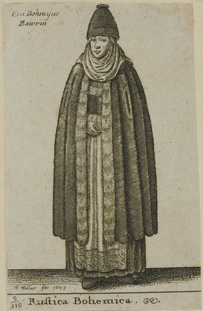 Bohemyalı Köylü Kadın by Wenceslaus Hollar