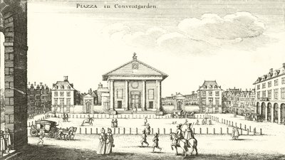 Piazza, Covent Garden, Londra (gravür) by Wenceslaus Hollar