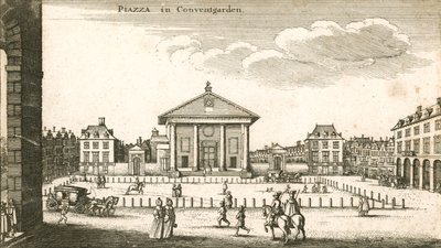 Piazza, Covent Garden, Londra (gravür) by Wenceslaus Hollar