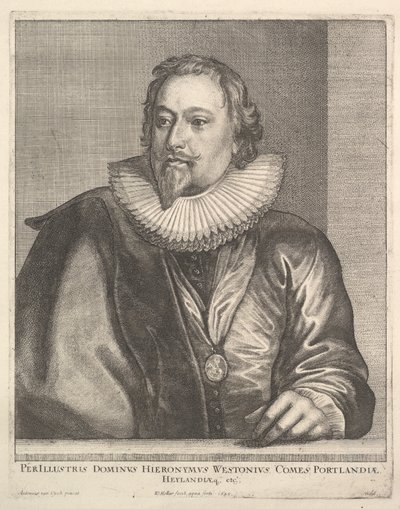 Richard Weston, Portland Kontu, 1645. by Wenceslaus Hollar