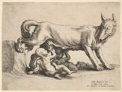 Romulus ve Remus, 1652. by Wenceslaus Hollar