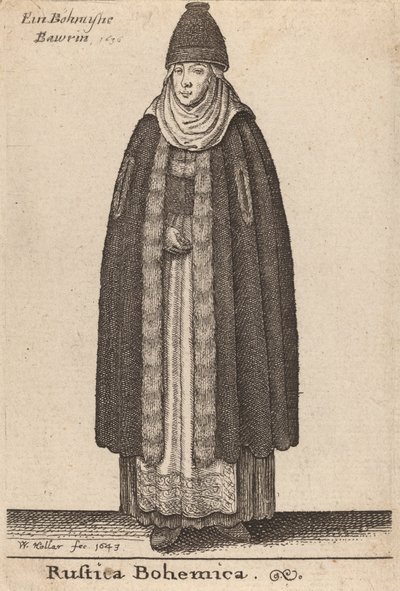 Rustica Bohemica, 1643 by Wenceslaus Hollar