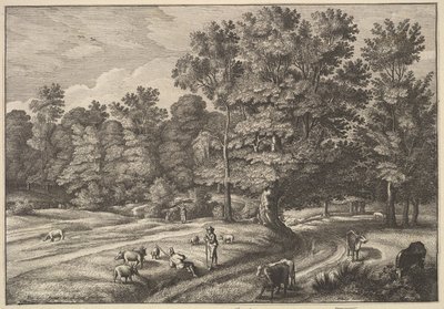 Ormandaki Çobanlar, 1648-50. by Wenceslaus Hollar
