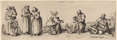 Altı Erkek ve Kadın Dilenci. by Wenceslaus Hollar