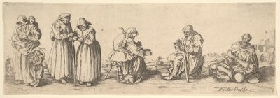 Altı Erkek ve Kadın Dilenci, 1630. by Wenceslaus Hollar