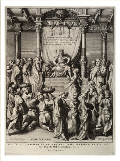 Süleyman ve Saba Kraliçesi. durum 3 by Wenceslaus Hollar