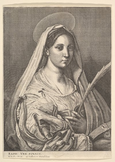 İskenderiyeli Aziz Catherine, 1644-52. by Wenceslaus Hollar