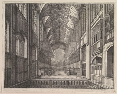 Aziz George Şapeli Korosu, Windsor, 1663. by Wenceslaus Hollar