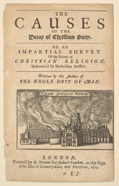 St. Pauls Burning, Lex ignea, 1671 veya sonrası. by Wenceslaus Hollar