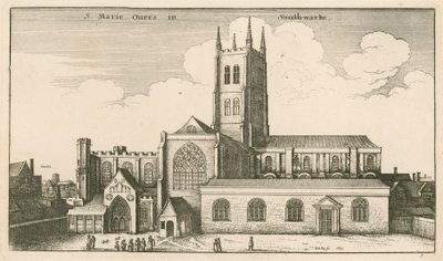 Aziz Kurtarıcı Kilisesi, Southwark, Londra by Wenceslaus Hollar