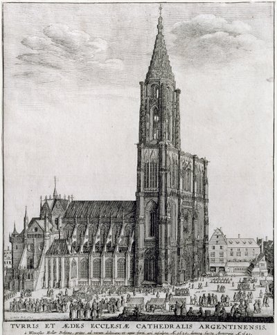 Strazburg Katedrali, 1645 by Wenceslaus Hollar