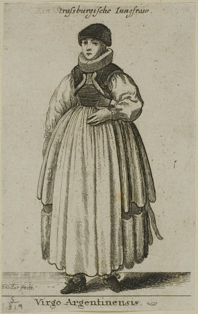 Strazburg Kadın by Wenceslaus Hollar