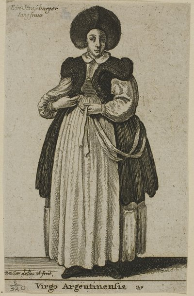 Strazburg Kadın by Wenceslaus Hollar