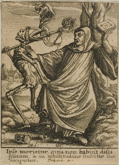 Abbott ve Ölüm by Wenceslaus Hollar