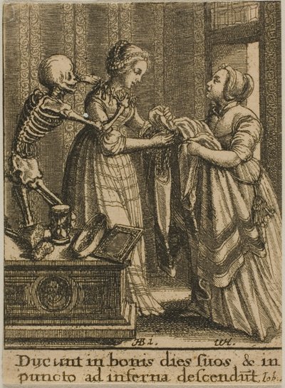gelin ve ölüm by Wenceslaus Hollar