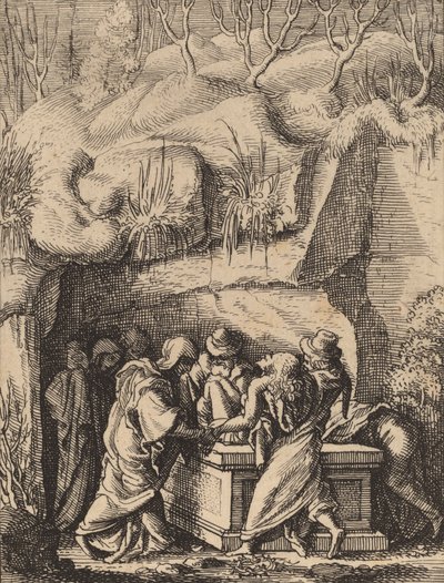 Entombment. by Wenceslaus Hollar