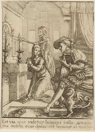 Rahibe ve Ölüm by Wenceslaus Hollar
