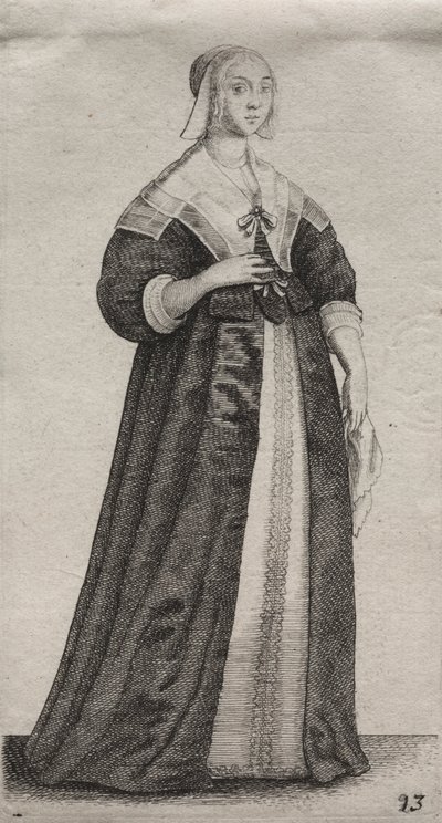 Asaletten Taşra Kadınına İngiliz Kadınlarının Çeşitli Alışkanlıkları..., 1639. by Wenceslaus Hollar