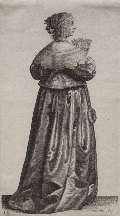 Asaletten Taşra Kadınına İngiliz Kadınlarının Çeşitli Alışkanlıkları..., 1639. by Wenceslaus Hollar