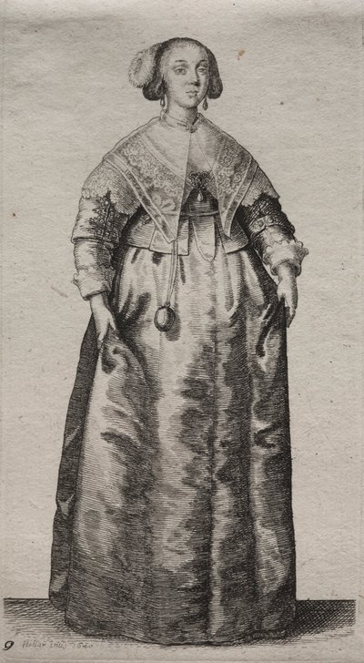 Asaletten Taşra Kadınına İngiliz Kadınlarının Çeşitli Alışkanlıkları..., 1640. by Wenceslaus Hollar