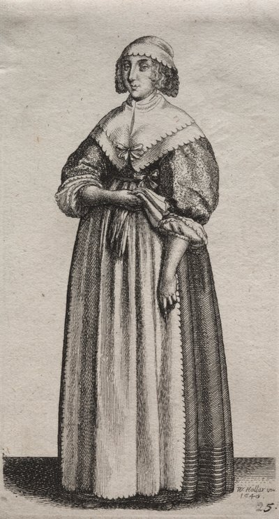 Asaletten Taşra Kadınına İngiliz Kadınlarının Çeşitli Alışkanlıkları..., 1640. by Wenceslaus Hollar