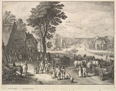 Düz Kanal, 1650. by Wenceslaus Hollar