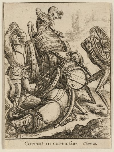 Arabacı ve Ölüm by Wenceslaus Hollar