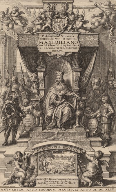 Üniversite Felsefesi Başlık Sayfası, 1649 by Wenceslaus Hollar