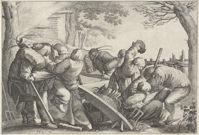 Çiftçilerle Mücadele by Wenceslaus Hollar