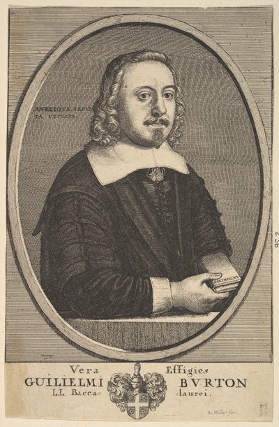 Vera Effigies Guilielmi Burton L.L. Bakalorya, 1657-58. by Wenceslaus Hollar
