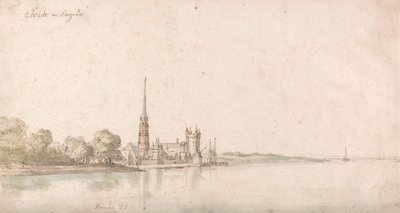 Ren Nehri üzerindeki Eltville'in görünümü by Wenceslaus Hollar