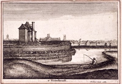 New River Head çevresindeki bölgenin görünümü, Finsbury, Londra, 1665 by Wenceslaus Hollar